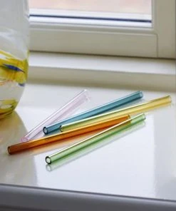 HAY Set of 6 Sip Glass Cocktail Straws