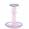 HAY Flare Candle Holder - Pink With Blue Rim