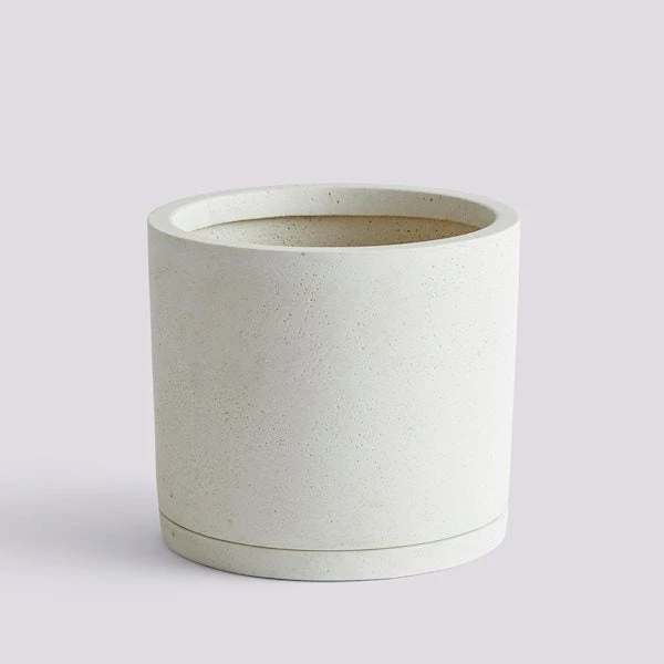 HAY - Plant Pot With Saucer Xxl - White 3 HAY - Plant Pot With Saucer Xxl - White