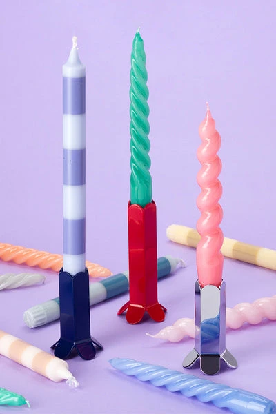 HAY Arcs Candleholder L Red 3 HAY Arcs Candleholder L Red