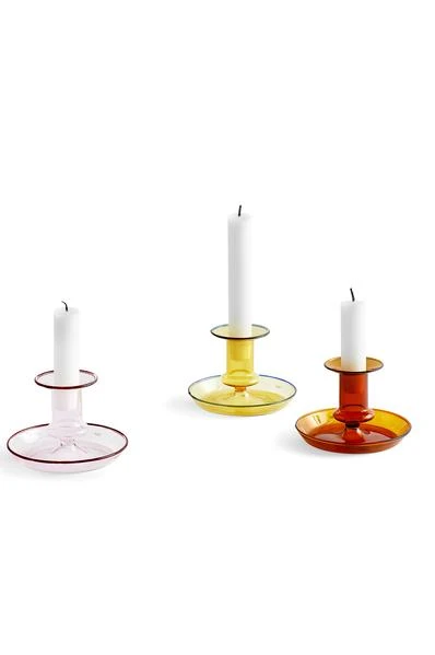 HAY Pink Flare Candle Holder 4 HAY Pink Flare Candle Holder