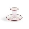 HAY Pink Glass Flare Candle Holder