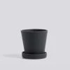 HAY Flowerpot With Saucer Small Black