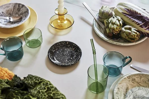 HAY Taza Pequena Borosilicate Set De 2 Azul Rosa 4 HAY Taza Pequena Borosilicate Set De 2 Azul Rosa