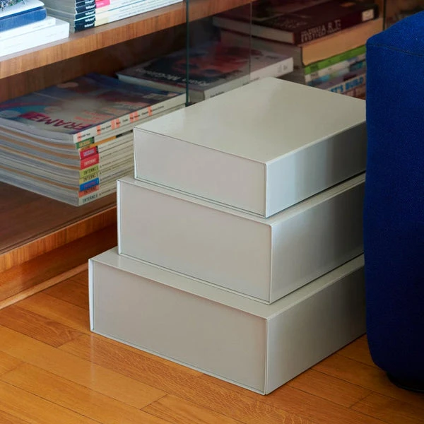 HAY Boîte De Stockage Grise M 3 HAY Boîte De Stockage Grise M