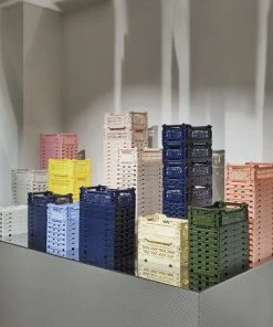 HAY Medium Coloured Crate In Light Yellow