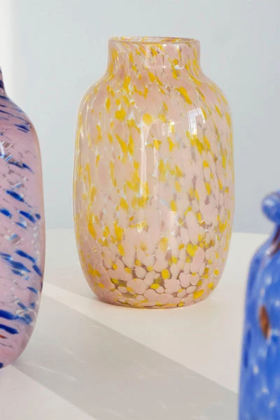 HAY Splash Vase Round - Large, Pink And Yellow 3 HAY Splash Vase Round - Large, Pink And Yellow
