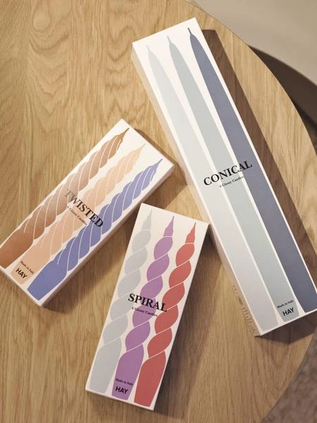 HAY Velas Twist Set De 6 Caramel Peach Lavander 5 HAY Velas Twist Set De 6 Caramel Peach Lavander