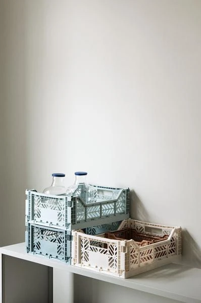 HAY Medium Coloured Crate In Arctic Blue 5 HAY Medium Coloured Crate In Arctic Blue