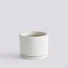 HAY - Flowerpot With Saucer L - White 1 HAY - Flowerpot With Saucer L - White