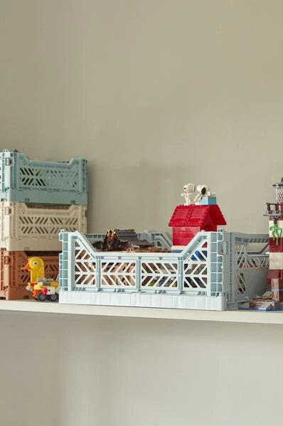 HAY Medium Coloured Crate In Arctic Blue 4 HAY Medium Coloured Crate In Arctic Blue