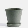 HAY Flowerpot With Saucer M Green