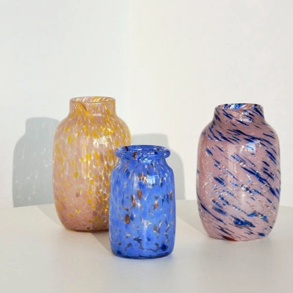 HAY Jarrón Splash Roll Neck M Blue - 3 HAY Jarrón Splash Roll Neck M Blue -