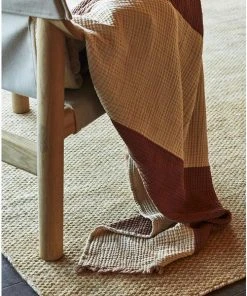 HAY Plaid Beige Et Marron Crinkle Striped