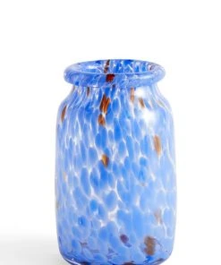 HAY Splash Vase - Roll Neck, Medium, Blue