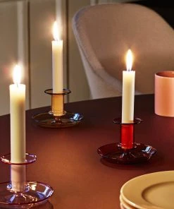 HAY Pink Flare Candle Holder 10 HAY Pink Flare Candle Holder