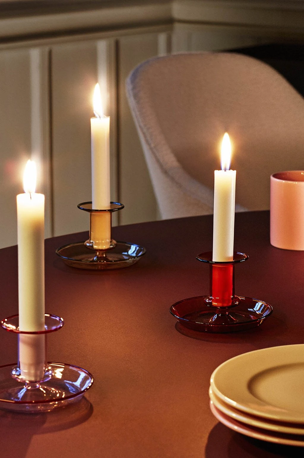 HAY Pink Flare Candle Holder 6 HAY Pink Flare Candle Holder