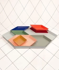 HAY Emerald Green Steel Kaleido S Tray