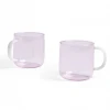 HAY Set of 2 Borosilicate Glass Mugs Pink
