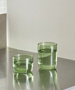 HAY Set Of 2 Green Tint Tumblers