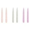 HAY Twisted Candles - Light Rose/ Light Grey/ Lilac