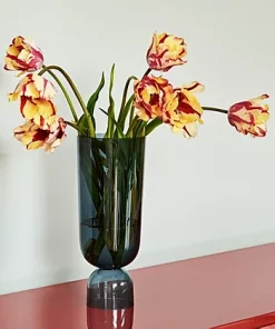 HAY Navy Blue Glass Vase