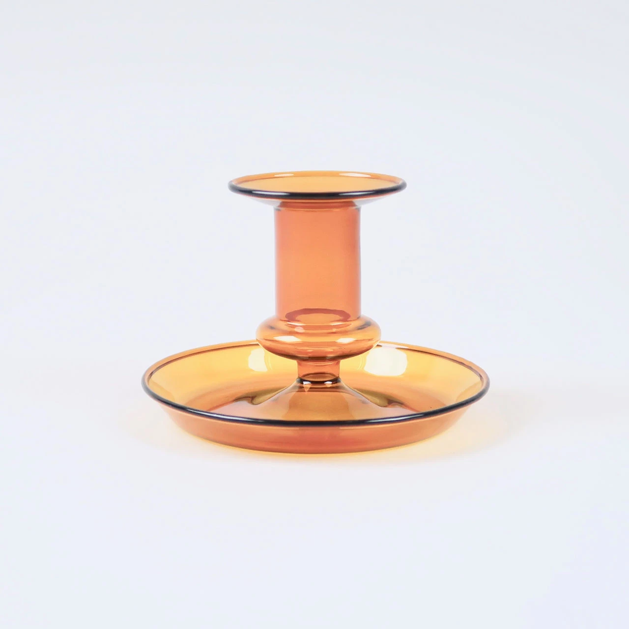 HAY Amber Flare Glass Candlestick 9 HAY Amber Flare Glass Candlestick