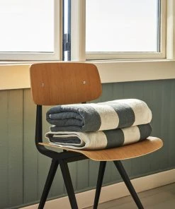 HAY 150 X 100cm Dark Green Frotté Stripe Bath Towel