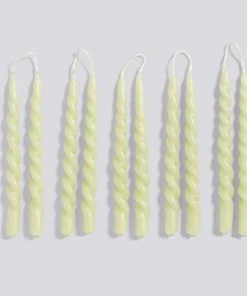 HAY Candle / Mini Swirl Set Of 10 Light Green