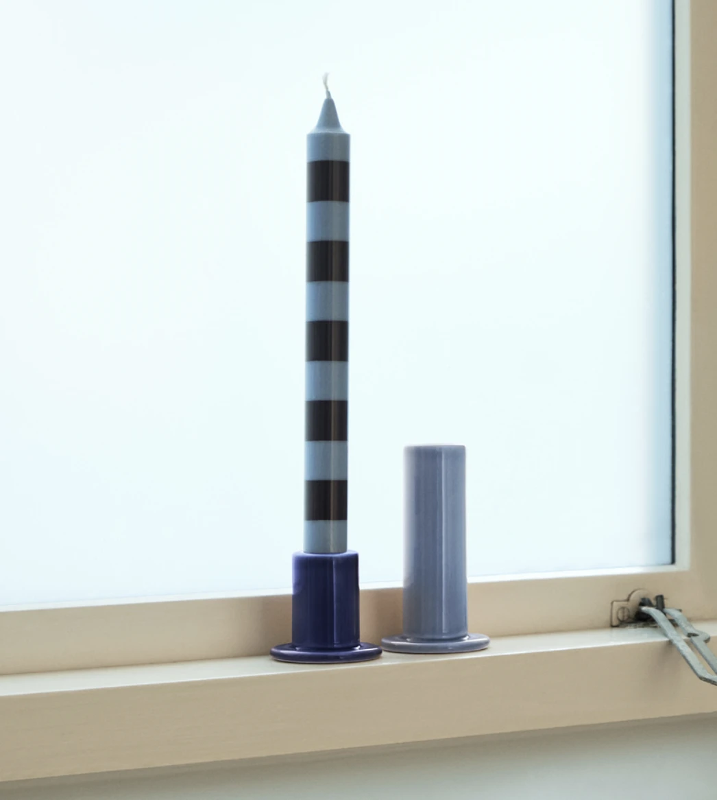 HAY Candleholder Tube S Dark Blue 4 HAY Candleholder Tube S Dark Blue