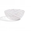 HAY Set of 2 Striped Glass Bowls Clear Pink