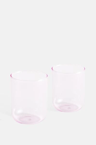HAY Set of 2 300ml Pink Tint Tumblers 3 HAY Set of 2 300ml Pink Tint Tumblers