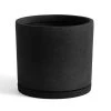 HAY - Plant Pot With Saucer - Black - L