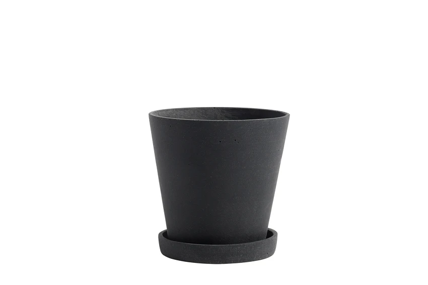 HAY Macetero Flowerpot M Black 3 HAY Macetero Flowerpot M Black