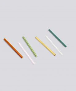 HAY Set of 6 Multicoloured Reusable Glass Sip Cocktail Straws 13 HAY Set of 6 Multicoloured Reusable Glass Sip Cocktail Straws