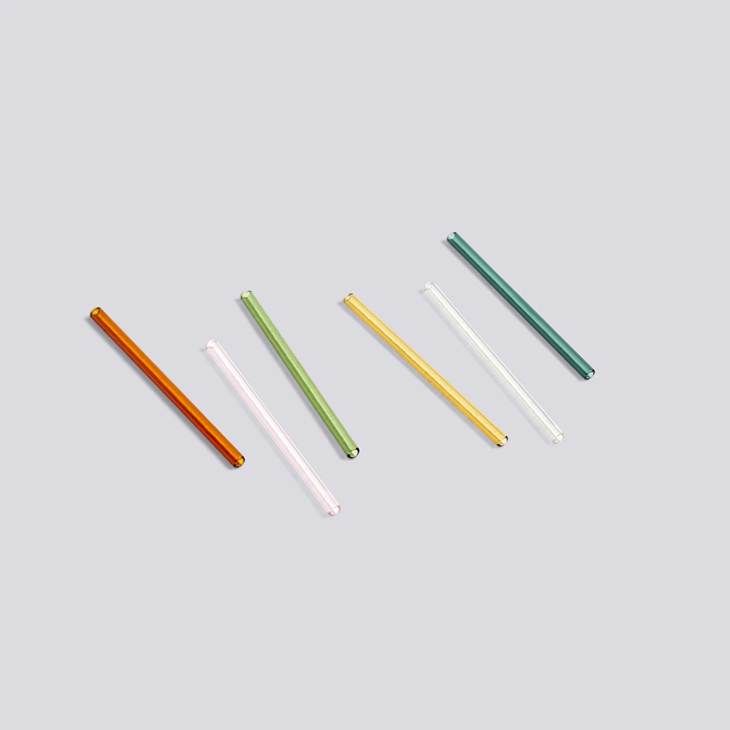 HAY Set of 6 Multicoloured Reusable Glass Sip Cocktail Straws 5 HAY Set of 6 Multicoloured Reusable Glass Sip Cocktail Straws