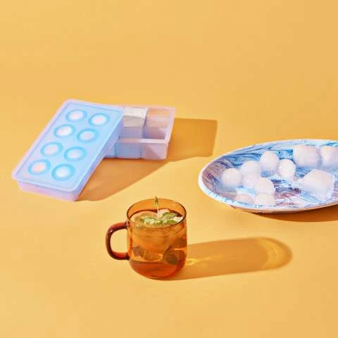 HAY Light Blue Round Ice Cube Tray 4 HAY Light Blue Round Ice Cube Tray