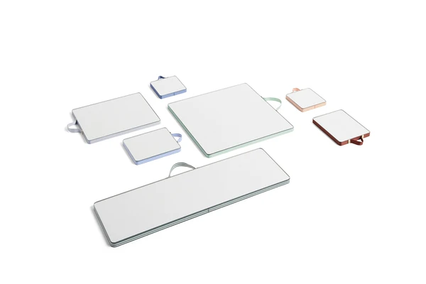 HAY Pale Yellow Strap Medium Square Ruban Mirror 4 HAY Pale Yellow Strap Medium Square Ruban Mirror