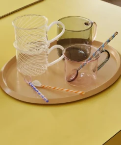 HAY Juego De 2 Tazas Borosilicate Mug Light Grey / Pink 5 HAY Juego De 2 Tazas Borosilicate Mug Light Grey / Pink