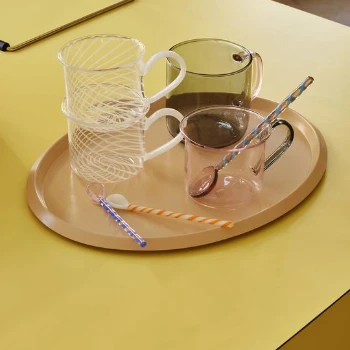 HAY Juego De 2 Tazas Borosilicate Mug Light Grey / Pink 4 HAY Juego De 2 Tazas Borosilicate Mug Light Grey / Pink