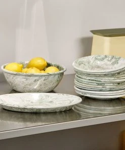 HAY Soft Ice Oval Serving Dish Green