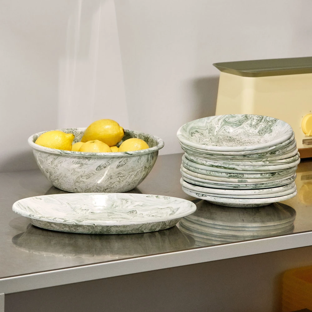 HAY Soft Ice Oval Serving Dish Green 4 HAY Soft Ice Oval Serving Dish Green