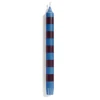 HAY Stripe Candle - Blue and Bordeaux