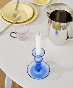 HAY Flare Candleholder - Medium - Light Blue