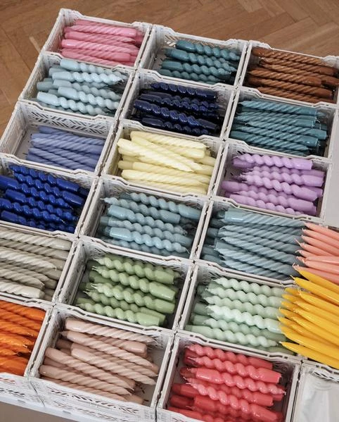 HAY Spiral Kaarsen Set Van 6 Dark Rose Dark Peach Rose 4 HAY Spiral Kaarsen Set Van 6 Dark Rose Dark Peach Rose