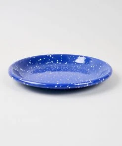 HAY Enamel Deep Plate Medium Speckle Blue 13 HAY Enamel Deep Plate Medium Speckle Blue