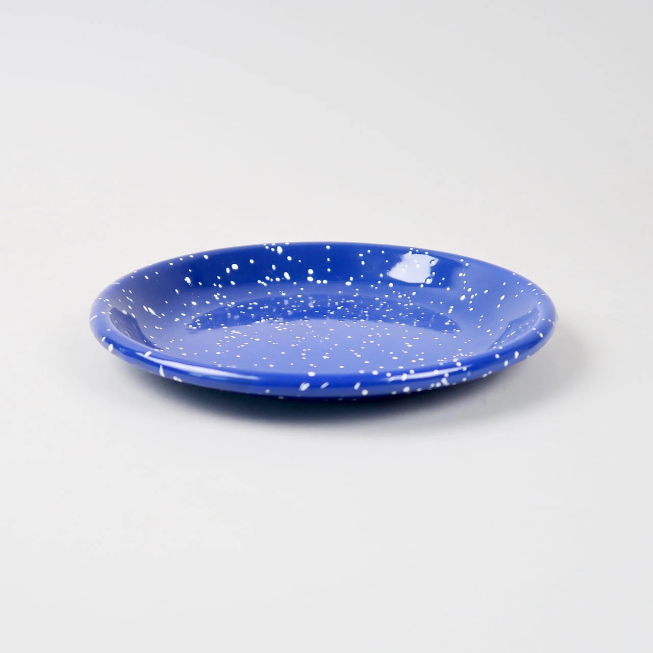 HAY Enamel Deep Plate Medium Speckle Blue 5 HAY Enamel Deep Plate Medium Speckle Blue