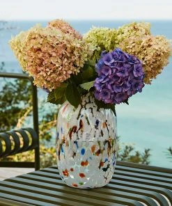 HAY Large White Round Splash Vase