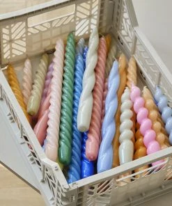 HAY Set 6 Candles Spiral Pink Peach Light Pink 7 HAY Set 6 Candles Spiral Pink Peach Light Pink