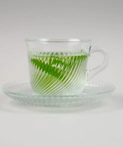HAY Pirouette Glass Cup & Saucer Set of 2